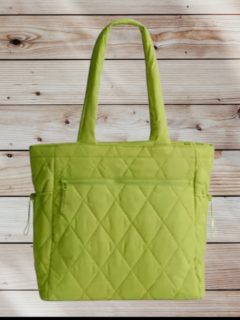 VERA BRADLEY - Original Zip Nylon Tote - SPINACH - Green - Pink Red Floral Lined